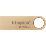 Memorie USB Kingston DTSE9G3, USB 3.2 Gen 1, 256 GB, Metalic, Auriu