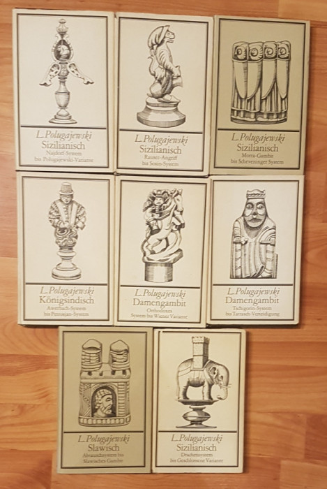 Set 8 carti de sah in germana de L. Polugajewski