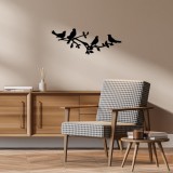 Cumpara ieftin Tablou metalic Birds Negru 70x26 cm