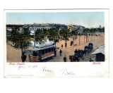 Braila 1902 - Piata Regala, tramvai, ilustrata litho