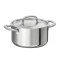 Oala inox cu capac, 5 l, 22 cm, consum energetic redusm, design inteligent