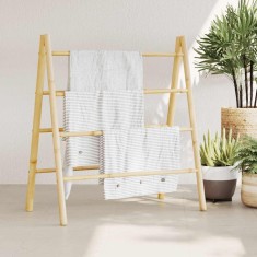 vidaXL Scară dublă pentru prosoape cu 4 trepte, 90x50x100 cm, bambus 368036