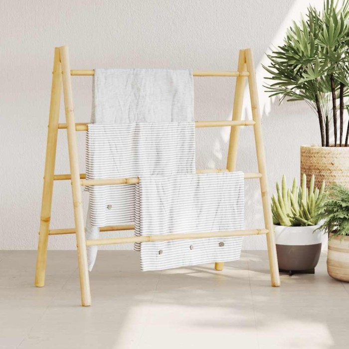 vidaXL Scară dublă pentru prosoape cu 4 trepte, 90x50x100 cm, bambus