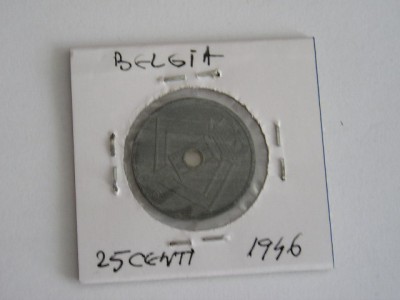 C50 - Moneda foarte veche - 25 centimes - Belgia - 1946 foto