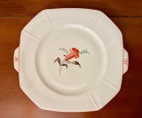 PLATOU DIN PORTELAN FIN, CREM- MARCAJ VICTORIA L27CM