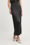 Karl Lagerfeld Jeans fustă culoarea negru, maxi, creion, A1W12010