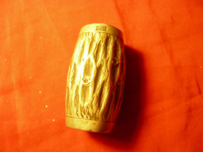 Suport vechi- (Aparatoare ?) - inscriptionat nickel-silver ,h=4,6 ,d.sus=2cm foto