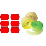 Etichete de pret, 26x12mm, permanente, rosu, rola 1500 etichete