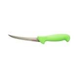 Cutit dezosat curbat profesional 15cm, lama otel 5Cr15MoV, maner Nylon verde Breckner Germany
