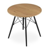 Masa stil scandinav, Artool, rotund, MDF si lemn, natur, 80x75 cm GartenVIP DiyLine