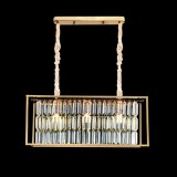 Candelabru Cristal, CC1676/650X200GD, 3xE14, Auriu Lucios, Inaltime Reglabila, Metal si Cristal