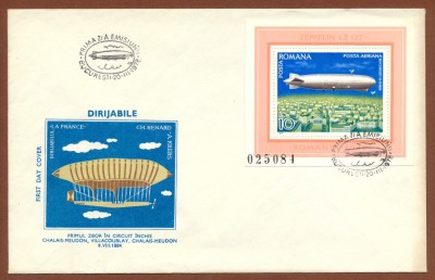 FDC 953- DIRIJABILE - Colita foto