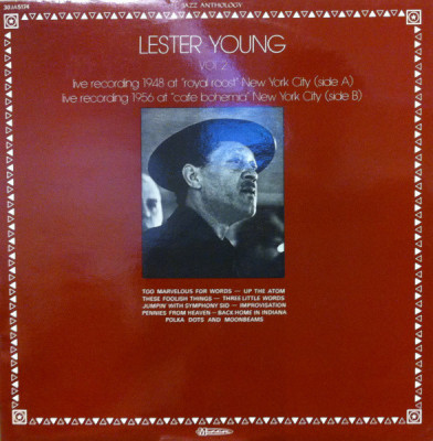 VINIL LP Lester Young &amp;ndash; Vol. 2 - Live Recordings 1948-1956 (VG++) foto