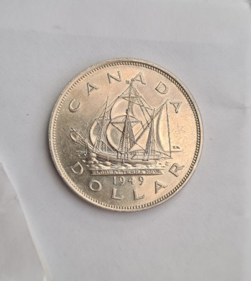 Canada 1 Dollar 1949 UNC Piesa de Colectie foto