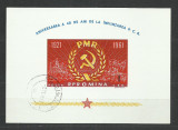 TSV$ - 1961 LP 519 40 ANI DE LA INFIINTAREA P.C.R., COLITA NEDANTELATA STAMP., Stampilat