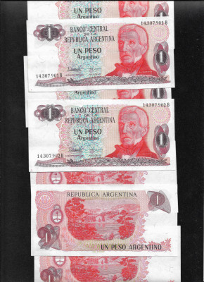 Argentina 1 peso argentino 1983(84) aunc/unc pret pe bucata foto