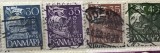Timbre Danemarca Interbelica TMB1DK serie/lot de 4