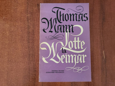 Lotte la Weimar de Thomas Mann foto