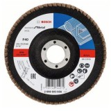 Disc lamelar frontal pentru metal Bosch Standard 2608603656, 125 mm diametru, 40 granulatie