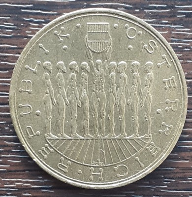 (M2368) MONEDA AUSTRIA - 20 SCHILLING 1980, JUBILIARA, CELE 9 PROVINCII foto