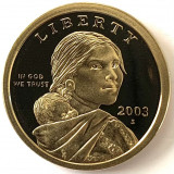 AMERICA 1 DOLLAR 2003 LITERA S, PROOF, ( SACAGAWEA.), KM#310, America de Nord, Bronz