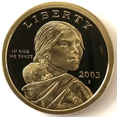 AMERICA 1 DOLLAR 2003 LITERA S, PROOF, ( SACAGAWEA.), KM#310