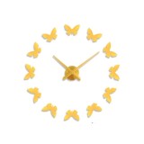 Cumpara ieftin Ceas de perete 3D Argintiu / Auriu Butterfly DIY WZ2446
