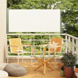 vidaXL Copertină laterală retractabilă de terasă, crem, 140x300 cm 317833