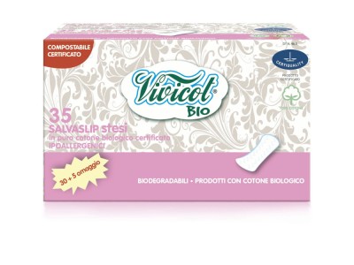 Protej slip din bumbac bio hipoalergenic, compostabil - Normal (35 buc) - VIVICOT BIO foto