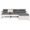 Gossi set canapea de gradina, 4 piese, alb, lemn masiv de pin