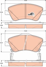 TRW GDB3481 COTEC set placute frana,frana disc