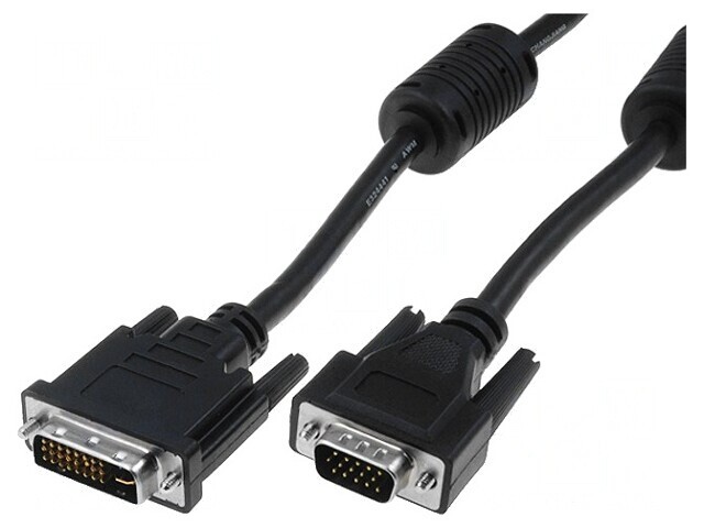 Cablu dual link D-Sub 15pin HD la DVI-I 24+5 2m