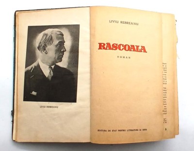 Liviu Rebreanu - Rascoala 1954 coperti cartonate tiraj mic foto