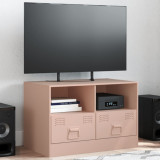 VidaXL Comodă TV, roz, 67x39x44 cm, oțel