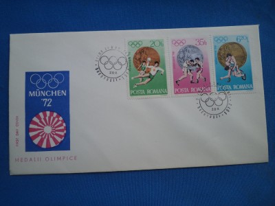 FDC MEDALII OLIMPICE MUNCHEN&amp;#039;72 foto