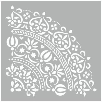 Sablon 410x410x0.7mm, Mandala Elegant, Refolosibil MX70006 Diametru total de 700mm foto