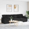 VidaXL Canapea modulară cu perne, negru 3321089