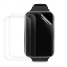 Set 3 Folii de protectie pentru Xiaomi Mi Band 7 Pro, Kwmobile, Transparent, Silicon, 59520.1