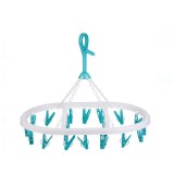 Uscator de rufe oval din plastic cu 20 de carlige 44 x 32 x 35 cm &ndash; compact si practic