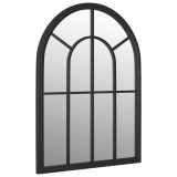 Cumpara ieftin Oglinda de gradina, negru, 60x45 cm, fier, pentru uz exterior