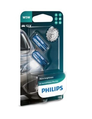 Set 2 Becuri W5W 12v X-Treme Vision Pro150 Philips foto