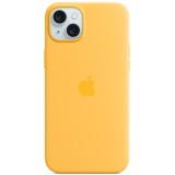 Husa de protectie Apple Silicone Case with MagSafe pentru iPhone 15 Plus, Sunshine