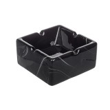 Scrumiera din ceramica, Model marmura neagra, 10x5 cm, ATU-087731, Oem