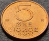 Moneda 5 ORE - NORVEGIA, anul 1976 * cod 3515 = A.UNC, Europa