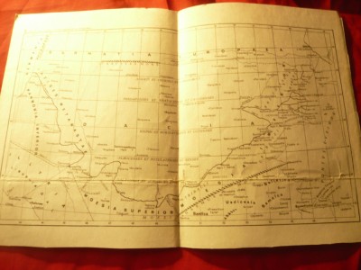 Harta istorica Dacia sec.I-II en dupa geograful Ptolemeu .dim.= 31,5x 21cm foto