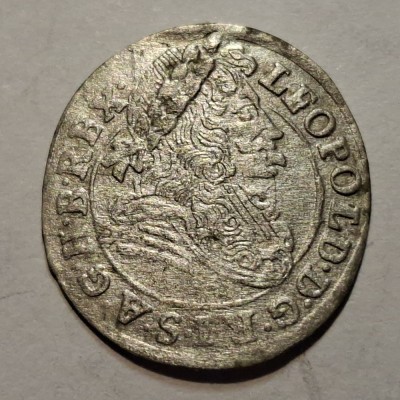 Ungaria 1 poltura 1696 argint Leopold l foto