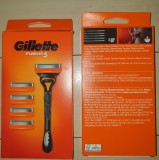 Gillette Fusion5 Aparat de Ras + 5 Rezerve, Barbierit Perfect, Lame Gillette Fusion 5 Noi, Sigilat