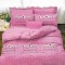 Lenjerie de pat pentru o persoana cu husa elastic pat si 2 fete perna dreptunghiulara, Rose Glory, bumbac mercerizat, multicolor
