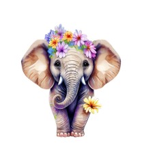 Sticker decorativ Elefant, Multicolor, 62 cm, 5739ST foto