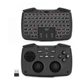 Mini tastatura Wireless 3 in 1 Touchpad, Gamepad cu vibratii, Turbo pentru PC, PS3, Android, TV Box, Smart TV, Rii tek